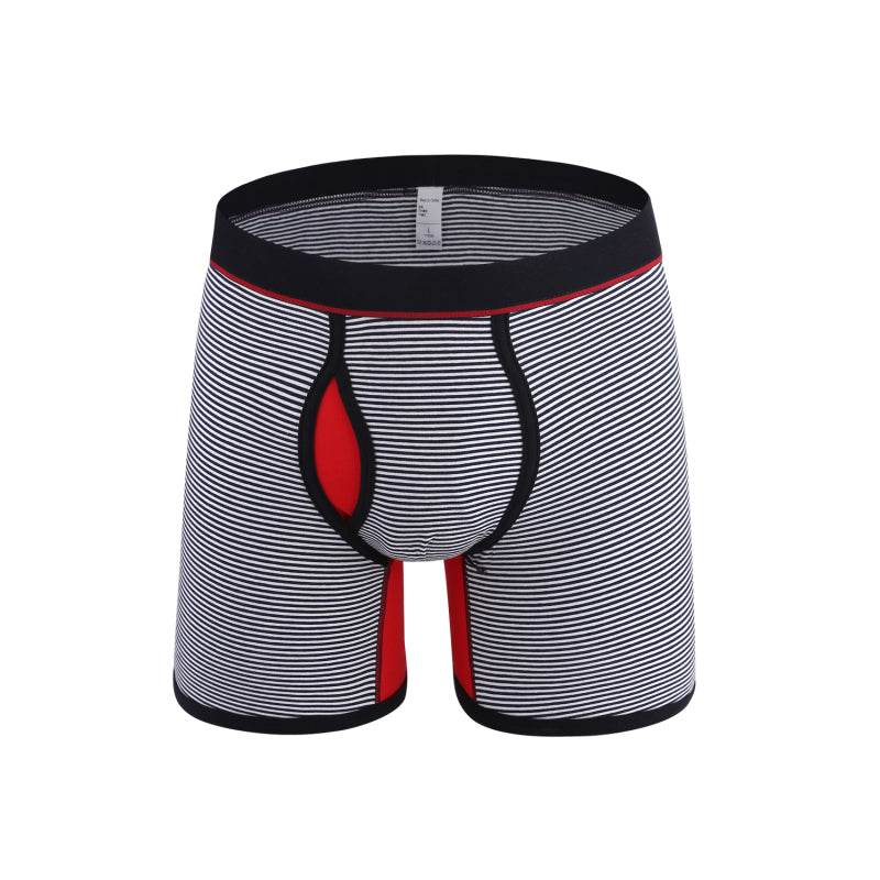 Men's Stretch Stripe Knit Boxer Briefs - MENLL